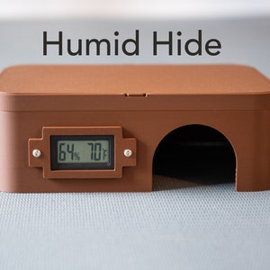 Reptile Humid Hide with Thermometer/Hygrometer