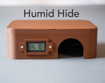 Reptile Humid Hide with Thermometer/Hygrometer