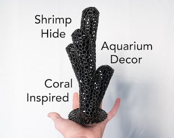 Shrimp hide and Aquarium Decoration - Tall Version