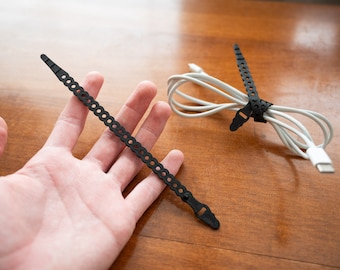 Snake Themed Reusable Cable Ties (4 pack)