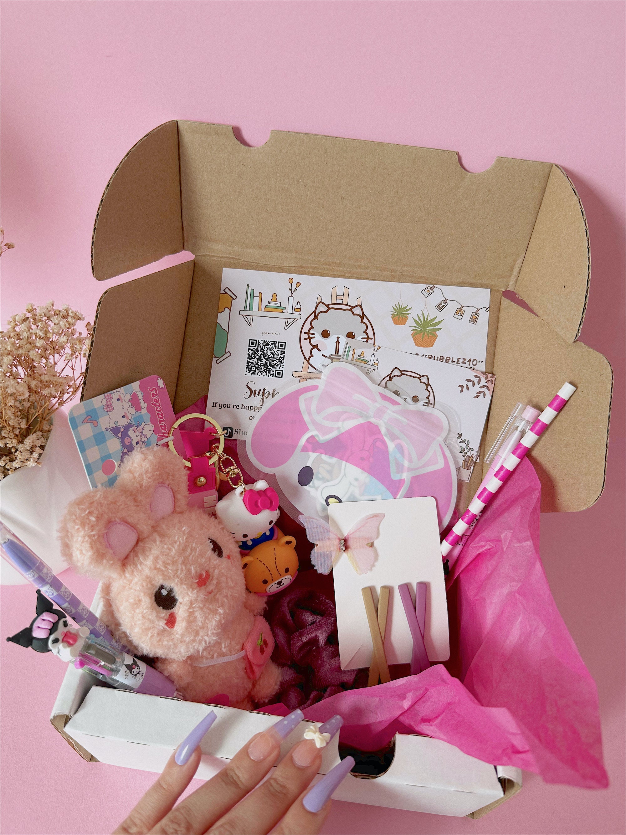 Kawaii Mystery box Sanrio Gift Bundles for girls Kawaii stationery box bags Gift box for her Kawaii keychains Kawaii Plushies Grab bags