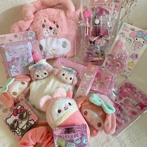 Scatola di cancelleria Kawaii My Melody Pacchetti regalo per ragazze Scatola di pacchetti Borse kawaii Scatola regalo per lei Portachiavi kawaii Scatola misteriosa per le feste kawaii