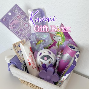 Kawaii Mystery-Box, Geschenkbox für sie, Überraschungsbox, süßes Plüschtier, süßes asiatisches Snacks-Bündel, süße Snack-Box, Selbstpflegebox für sie