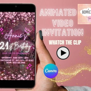 Let’s party invite, MeanGirls Inspired Birthday Party Video Invitation, Girl&#39;s Night invite, Girl Birthday party, Girl pink party Mean Girls