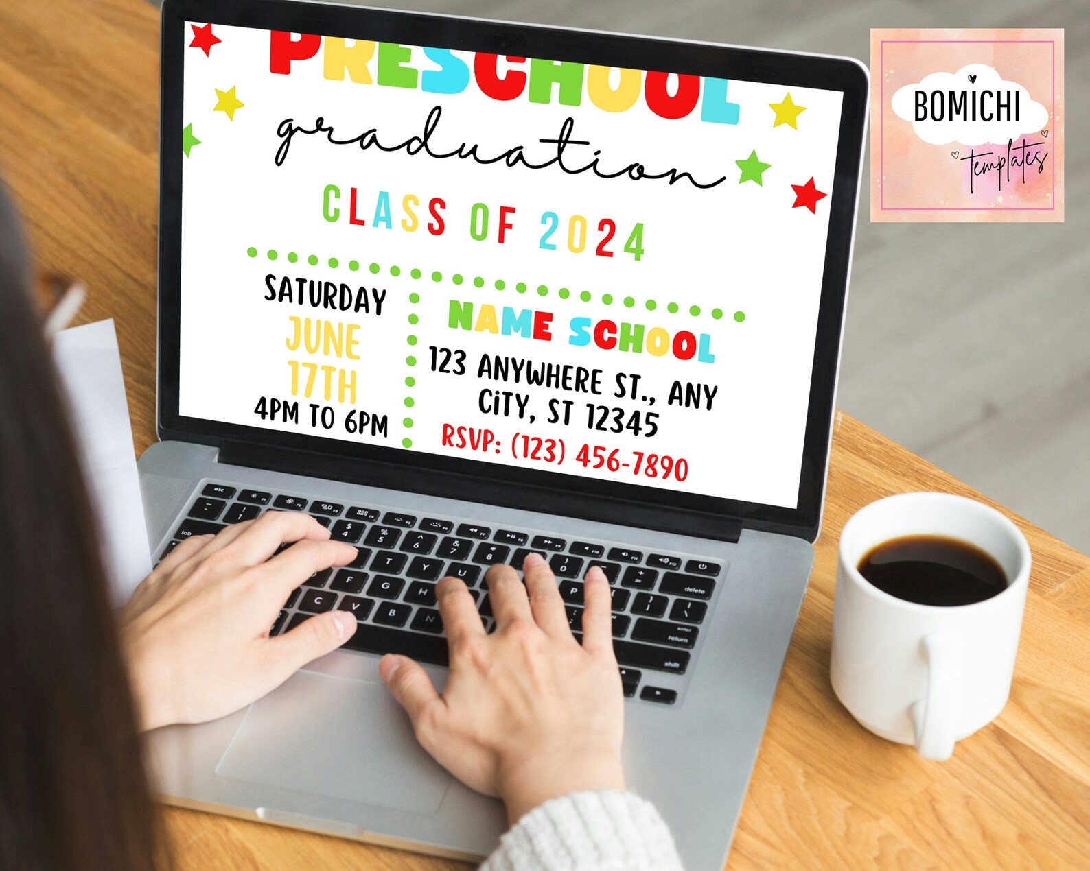 Preschool Graduation Invitation Template, Colorful Crayon Design ...