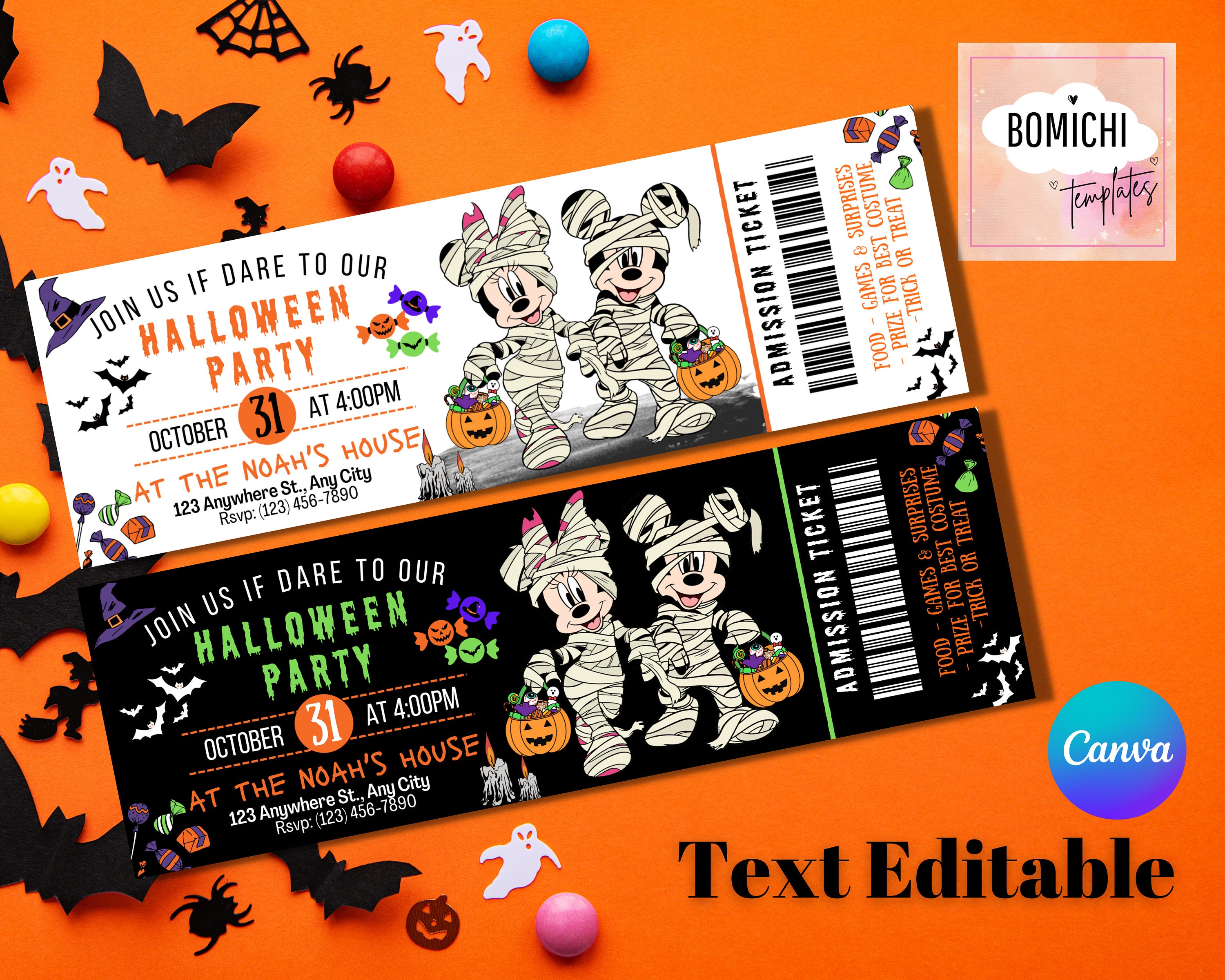 Halloween Ticket Template