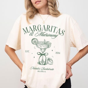 Margs and Matrimony Bachelorette Shirt, Tequila Bach Party, Mexico Girls Trip, Bride&#39;s Final Fiesta, Cancun Bachelorette, Bridesmaid Gift