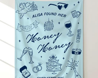 She Found Her Honey Honey Bachelorette Party Banner: Disco Themed Custom Backdrop