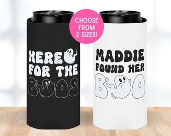 Halloween Bachelorette Party Favors Can Coolers, Spooky Bachelorette, Bride Found Her Boo, Witch Bridal Shower, Bridesmaid Koozies Gift