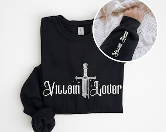 Custom Book Sweater, Villain Lover, Smutty Sweatshirt, Book Merch, Booknerd, Bookish Things, Romance Reader, Fantasy Reader, Book Lover Gift
