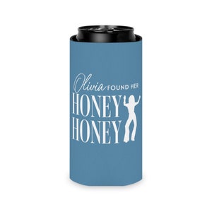 Her Honey Honey Party Favors, Disco Bachelorette Party, Dancing Queens Can Cooler, Mediterranean Theme Bridal Shower, Bridesmaid Koozies image 7