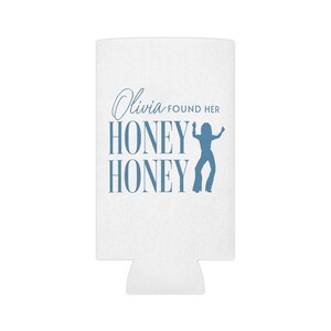 Her Honey Honey Party Favors, Disco Bachelorette Party, Dancing Queens Can Cooler, Mediterranean Theme Bridal Shower, Bridesmaid Koozies image 6