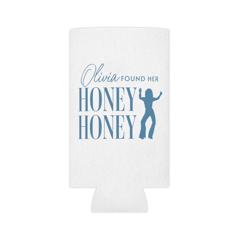 Her Honey Honey Party Favors, Disco Bachelorette Party, Dancing Queens Can Cooler, Mediterranean Theme Bridal Shower, Bridesmaid Koozies image 6