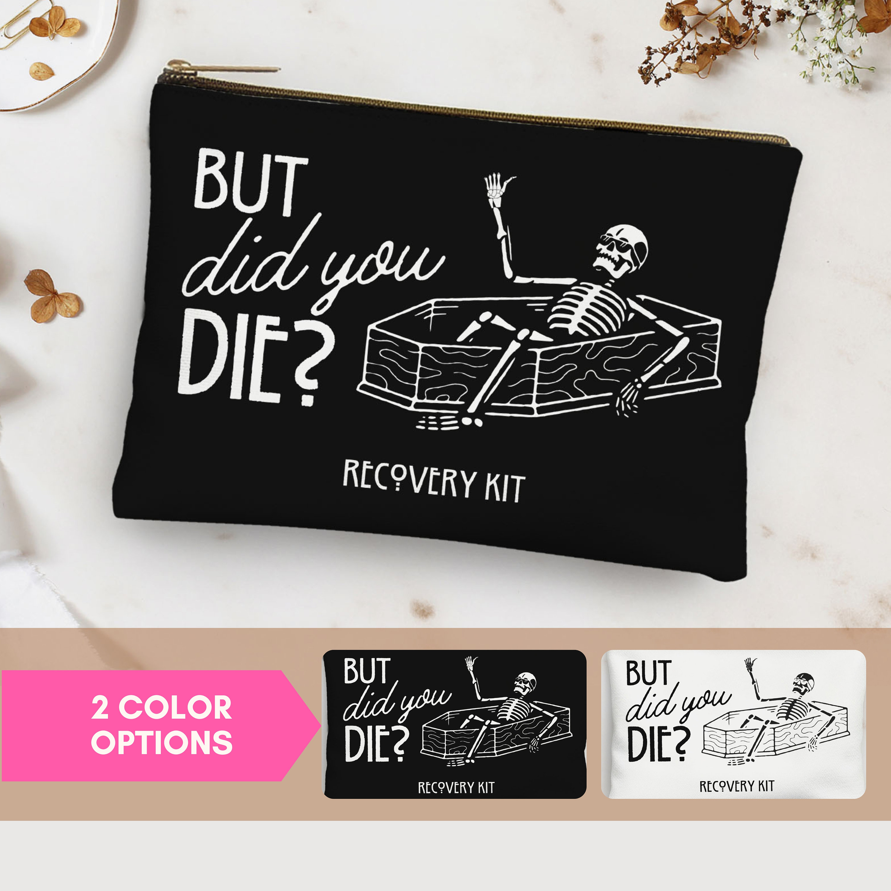 Spooky Bachelorette Party Recovery Kit, Skeleton Hangover Kit, Halloween Party Favors, Gothic Bachelorette, Bridesmaid Git Pouches, Wedding