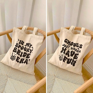 Spooky Bachelorette Party Favor Bags, Halloween Bachelorette Totes, Gothic Wedding Gift Bags, Bridal Shower, Skeleton Bach, Bridesmaid Gift