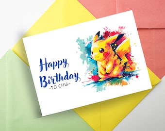 Anime Bırthday Card Personalised Gamer Birthday Card | Boy Girl Greeting Card | Gaming All Ages | Video Game Player Gift