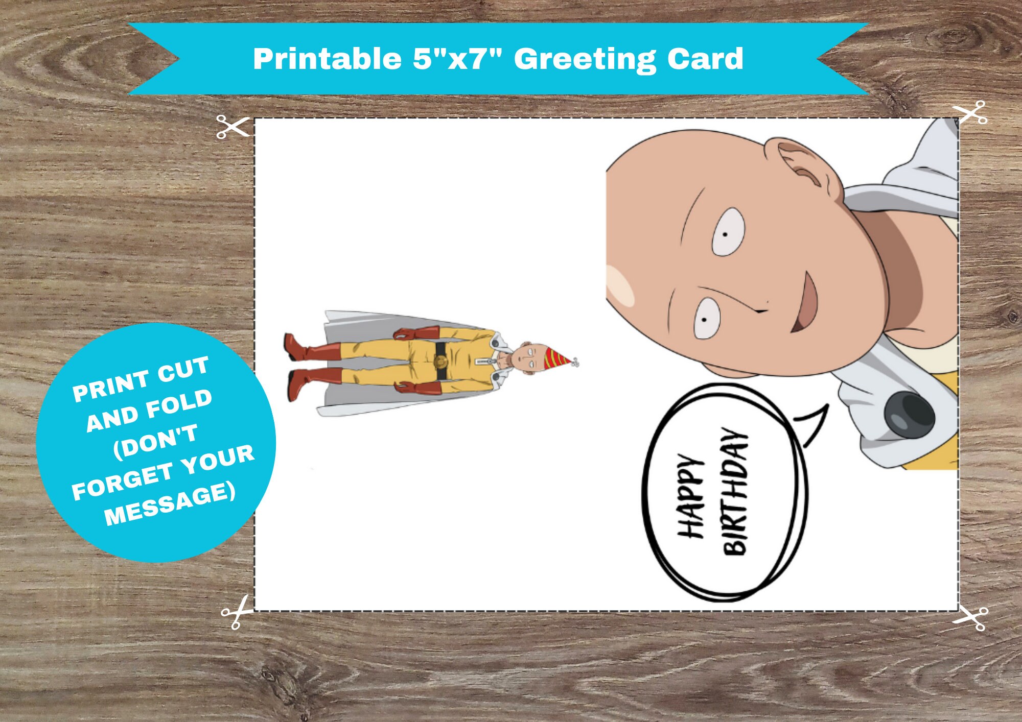 Anime Birthday Card funny Birthday Card manga Birthday Card Printable ...