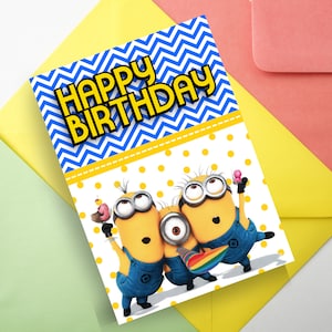 Cartoon Birthday Card | Printable Birthday Card | Digital Birthday Cards| For him|For her|Birthday Card