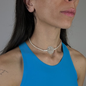 Love Knot Choker Necklace, Wire Knitted Kazaziye Art, Handmade Traditional Necklace, Silver Fine Jewelry, Gift For Her, Valentines Day Gift