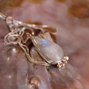 Moonstone silver necklace