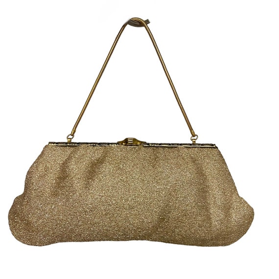 Vintage Gold Sparkle Evening Handbag