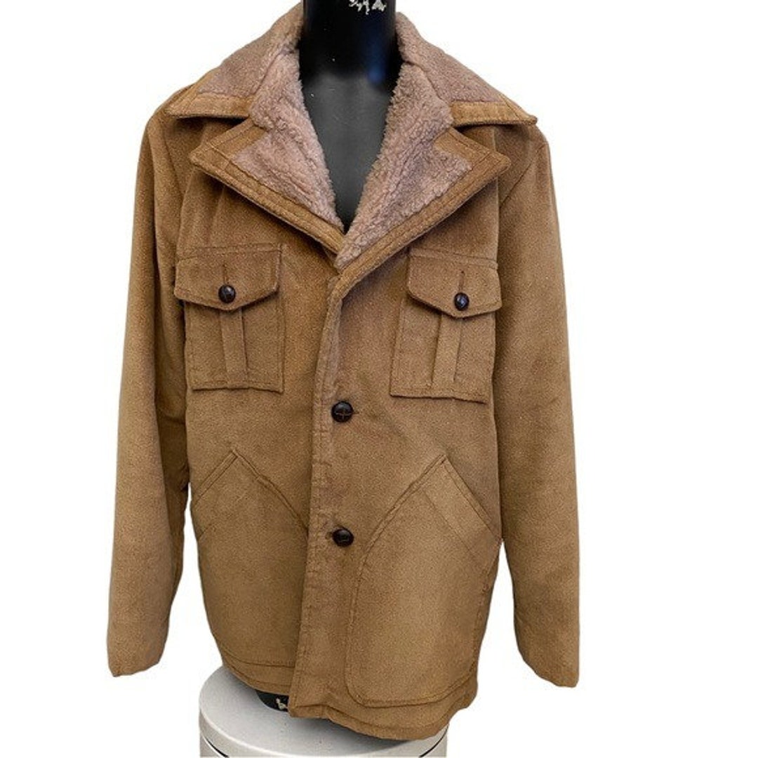 Vintage Cal Craft Tan Corduroy Shearling Sherpa Coat Jacket - Etsy