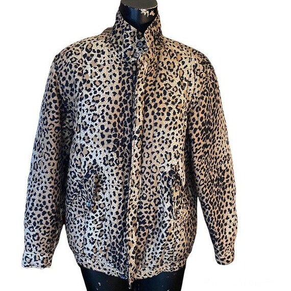 vintage animal mix print bomber jacket >>> s to L ^^^
