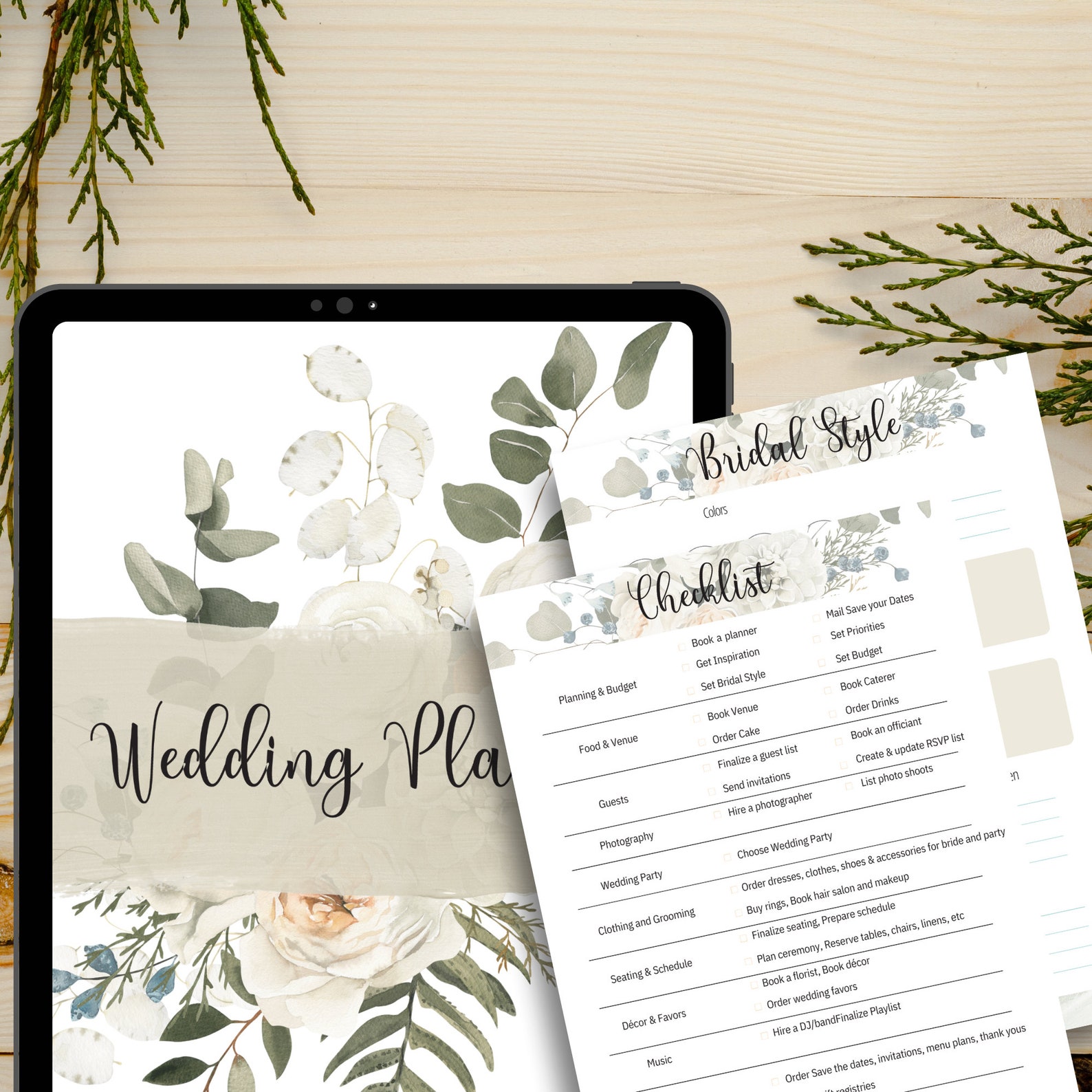 Wedding Planner Printable Planning Book Printable Checklist Organizer ...