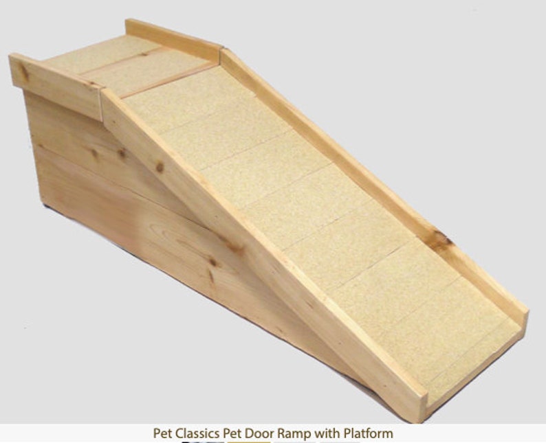 6 High, Weatherresistant, Outdoor Cedar Dog Door Ramp, Ideal for Doggy Doors and Patios. 12 or