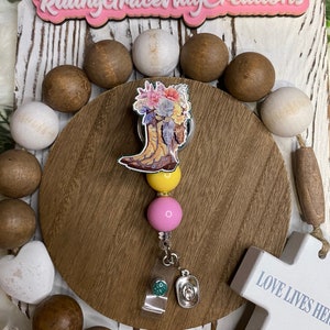 Cute Cowboy Boot Glitter Badge Reel, Nurse Badge Reel, Healthcare Badge Reel, Nurse Gift , Funny Badge Reel ,Gift For Her, Gift For Mom,RN