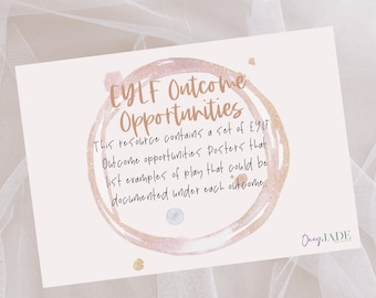 EYLF Outcome Opportunities | Early Childhood Educator Resource