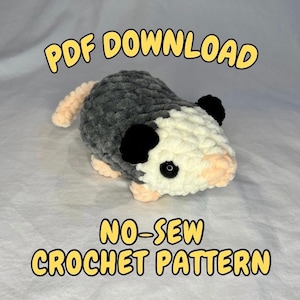 No-Sew Pocket Opossum PDF CROCHET PATTERN Amigurumi Adorable