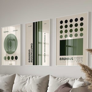 Green Bauhaus Prints, Bauhaus Printable Wall Art, Bauhaus Poster, Bauhaus Print, Bauhaus Home Decor Print, Trendy Bauhaus Digital Wall Art