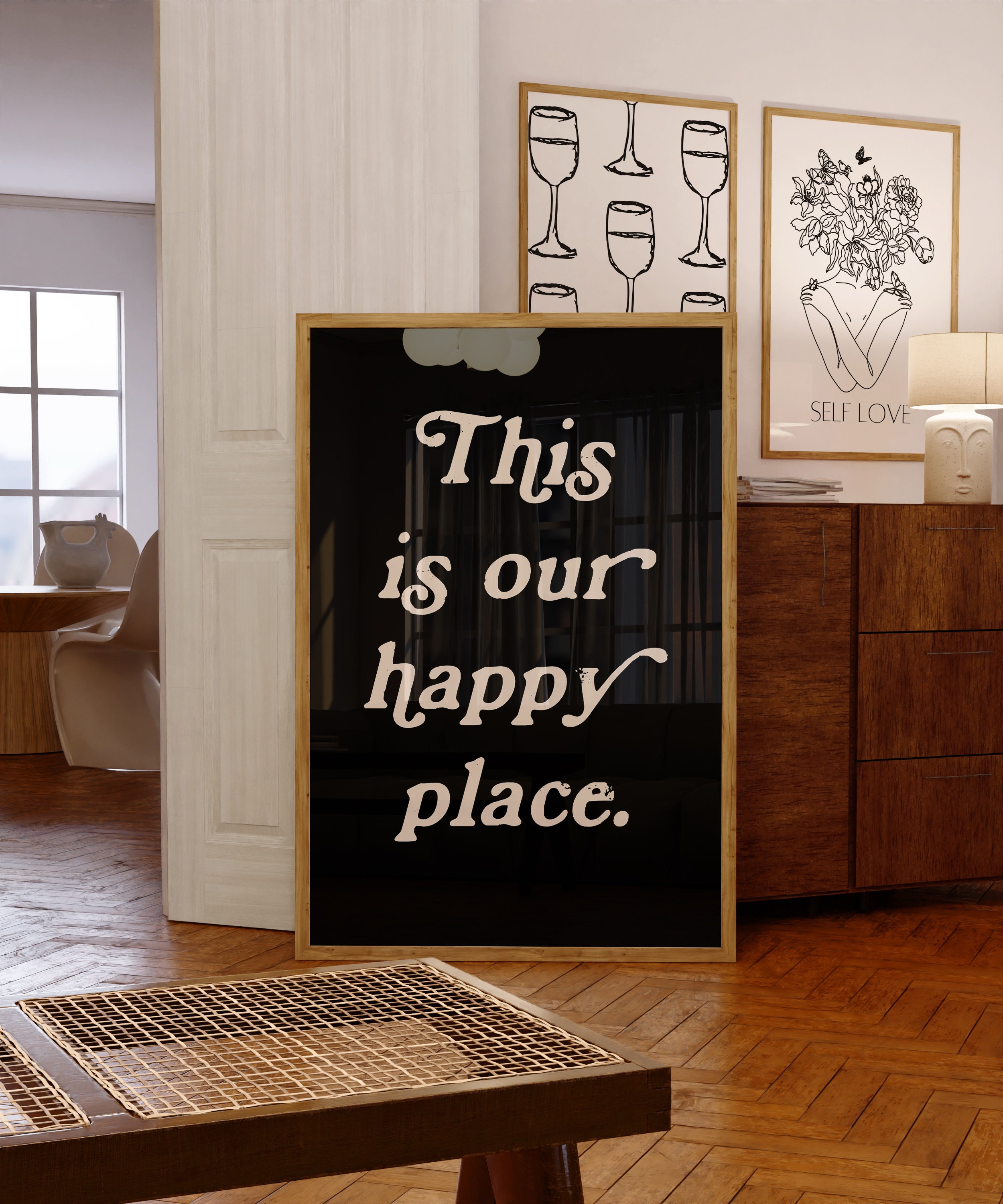 This is Our Happy Place Wall Art Quote Prints Our Happy Etsy