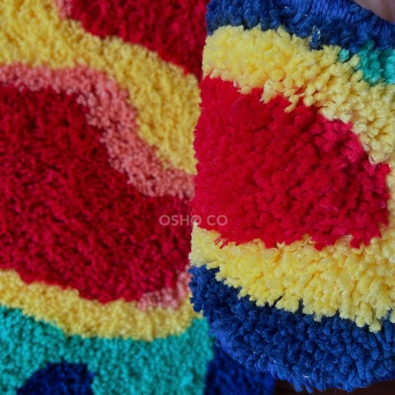 Tufted Infrared Giant Thermal Hand Rug Living Room Rug Etsy