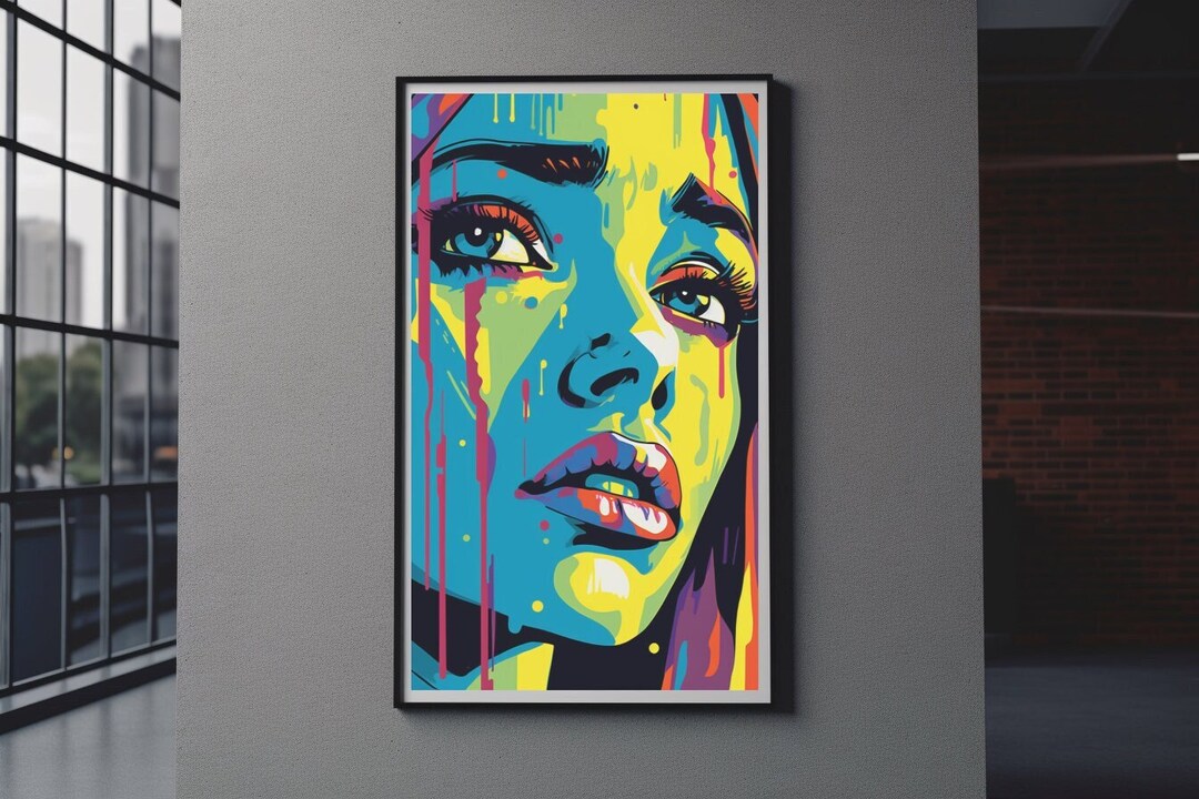 Pop Art, Girl Pop Art, Pop Art Printable, Gift for Him, Gift for Her