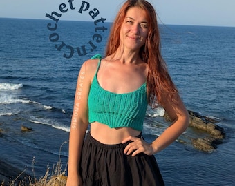 Erato Corset Top crochet pattern, written pdf tutorial, cute crochet top