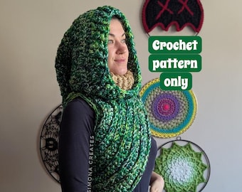 Gilet con cappuccio Tawarwaith, schema all'uncinetto scritto, schema in PDF, tutorial all'uncinetto