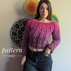 Delilah Sweater/ Top written crochet pattern, pdf pattern, crochet tutorial