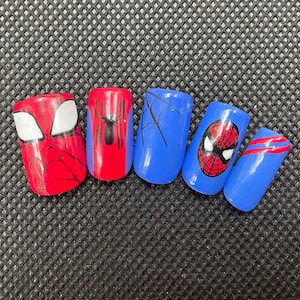 Spider-man press-on nails