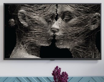 Samsung Frame TV Art Collection, Amazing Tangled Women Abstract Art, Thought Provoking Art, Art for Frame TV