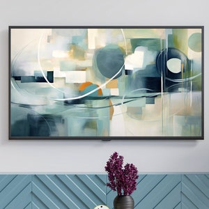 Samsung Frame TV Art, Arte de TV Abstrata Absolutamente Impressionante, Minimalista, rt para TV com Moldura