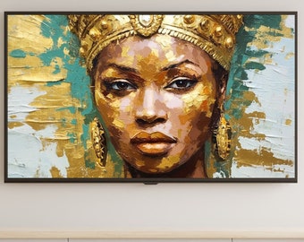 Samsung frame tv art collection, african queen, black art tv art collection, instant download, art for frame tv, black art