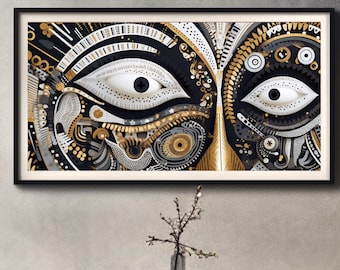 Samsung Frame TV Art, 3D Amazing Indigenous Abstract art, instant download, tv wallpaper, digital download
