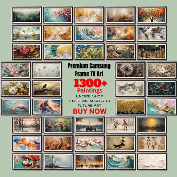 1000+ Frame TV Art Premium Bundle, URL Link to Private Online Gallery, No Google Drive, Entire Shop, Holiday Art and More, Lifetime Access