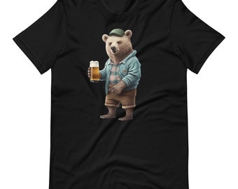 Cool Beer Bear Shirt, Beer Shirt, Vintage Bear. Bear Shirt, Beer shirt