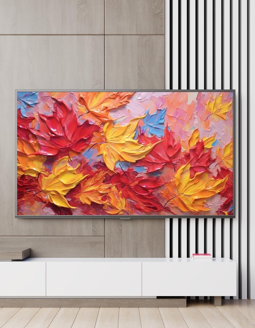 Samsung Frame TV Art, Autumn Oil Painting, Instant Download, 3D Etsy