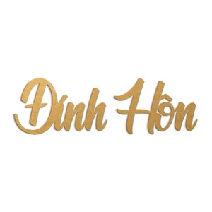 Dinh Hon Modern Vietnamese Wedding Sign (D4) | Engagement, Just Married - Tan Hon, Bride Sendoff - Vu Quy
