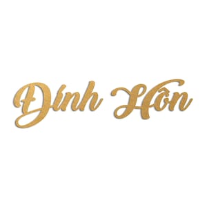 Modern Vietnamese Wedding Sign (D3) | Engagement - Dinh Hon, Just Married - Tan Hon, Bride Sendoff - Vu Quy