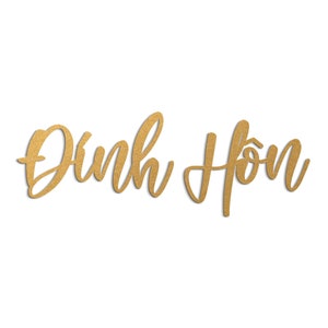 Dinh Hon Modern Vietnamese Wedding Sign (D2) | Engagement, Just Married - Tan Hon, Bride Sendoff - Vu Quy